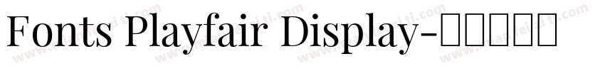 Fonts Playfair Display字体转换